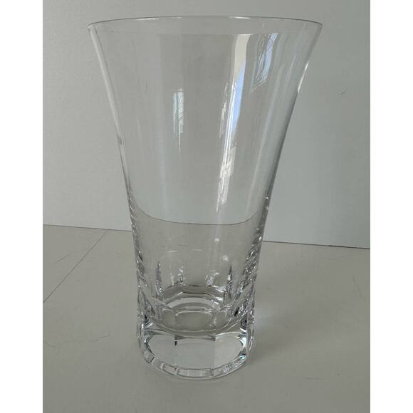 Vintage Fostoria Stockholm crystal thumbprints, 1960s highball glasses set of 8 - Picture 2 of 9